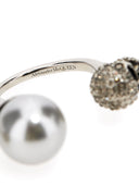 Alexander McQueen Pearl Skull Double Ring
