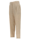 Brunello Cucinelli Striped Pleated Pants