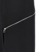Alexander Mcqueen Zip Wool Midi Dress