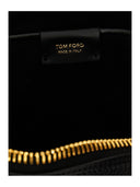 Custodia di bellezza in pelle Tom Ford Logo