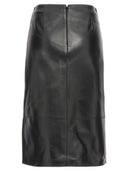 Bally Logo Leather Skirt