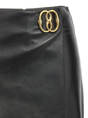 Bally Logo Leather Skirt