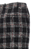 Alessandra Rich Check Wolle langer Rock