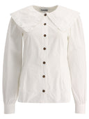 Ganni Ruffled Poplin Shirt