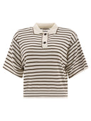Brunello Cucinelli "Sparkling Stripe" Polo