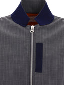 Sacai Pinstriped Bomber Jacket