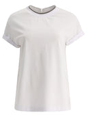 Brunello Cucinelli "Precious Collar" T Shirt