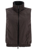 Brunello Cucinelli Reversible Cashmere Knit Vest With Monili