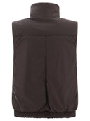 Brunello Cucinelli Reversible Cashmere Knit Vest With Monili