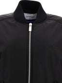 Off White Oversized Nylon Bomber Jacket