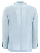 Lardini Single Breasted Linen Blend Blazer