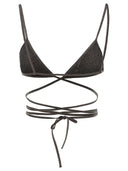 Palm Angels "Criss Cross"Lurex Bikini 상단