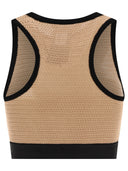 팜 천사 "로고 테이프"니트 탑