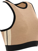 팜 천사 "로고 테이프"니트 탑