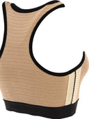 팜 천사 "로고 테이프"니트 탑