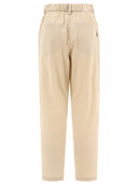 Pantaloni Brunello Cucinelli con linguetta brillante