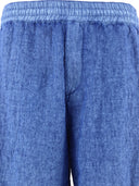 Burberry Linen Shorts With Drawstrings