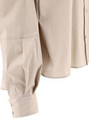 Brunello Cucinelli Poplin Shirt With Shiny Collar Trim