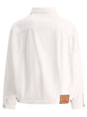 Valentino Denim Jacket With Rubberised V Detail