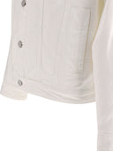 Valentino Denim Jacket With Rubberised V Detail