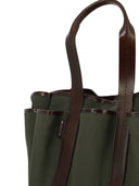 Max Mara Canvas And Leather Giardiniera Tote Bag