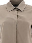 Max Mara "Candia" Classic Silk Canvas Shirt