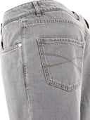 Brunello Cucinelli Grayscale Denim Jeans