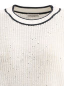 Brunello Cucinelli Linen Sweater With Sequins