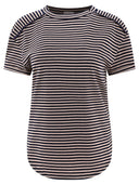 Brunello Cucinelli Striped Jersey T Shirt With Monili