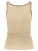Max Mara "Bastia" Ribbed Silk Tank Top