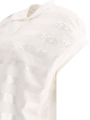 Brunello Cucinelli Cotton Piqué Polo Shirt With Dazzling Stripes