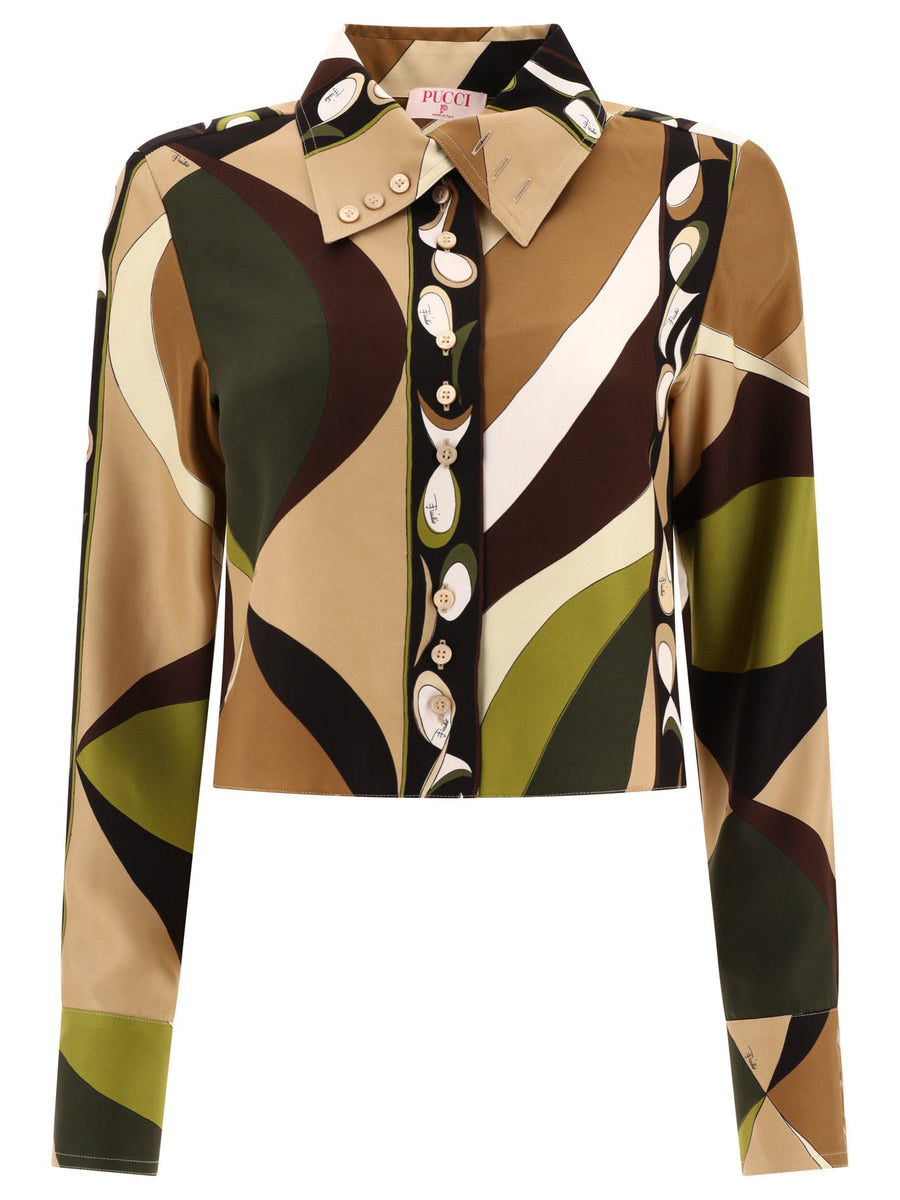 Emilio Pucci Silk Shirt With Pesci Print | Balardi