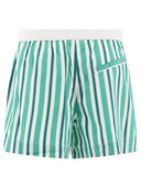 Ganni Striped Elasticated Shorts