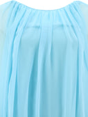 Max Mara Pianoforte Silk Chiffon Flared Dress