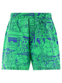 Junya Watanabe Man "Junya Watanabe x Mies Livin" gedruckte Shorts