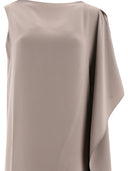 Max Mara Pianoforte "Bora" One Shoulder Crêpe De Chine Dress