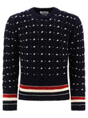 Thom Browne "Rwb" Cable Knit Sweater