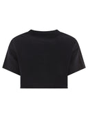 Givenchy camiseta recortada con logotipo bordado