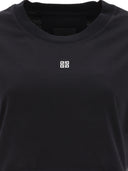 Givenchy camiseta recortada con logotipo bordado