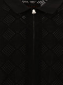 Beams Plus Zip Knit Mesh Polo Shirt