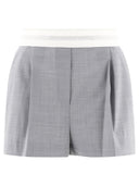 Alexander Wang High Taille Plissee Shorts mit Logo -Gummiband