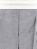 Alexander Wang High Taille Plissee Shorts mit Logo -Gummiband