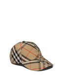 Burberry Check Cotton Blend Baseball Cap