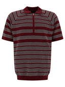 Beams Plus Half Zip Jacquard Polo Shirt