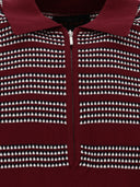 Beams Plus Half Zip Jacquard Polo Shirt