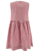 Ganni Striped Dress With Bows