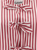 Ganni Striped Dress With Bows