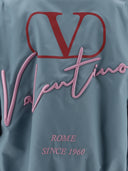 Valentino Bomber With V Logo Signature Print