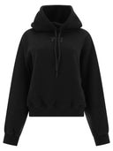 Alexander Wang Puff Logo Hoodie In Structured Terry