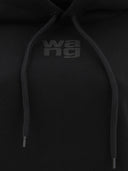 Alexander Wang Puff Logo Hoodie In Structured Terry